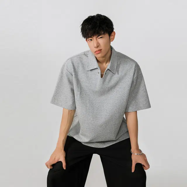 NEVER RULE vintagecleanfitPolo