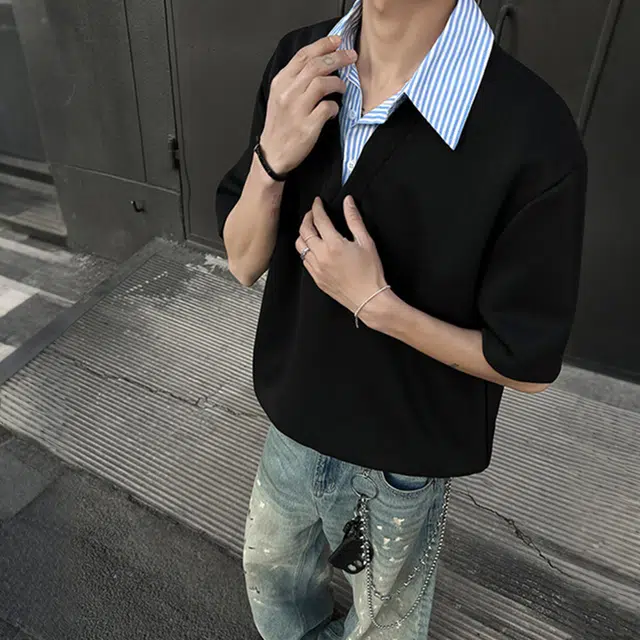 NEVER RULE vintagecleanfitPOLO