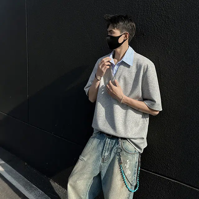 NEVER RULE vintagecleanfitPOLO