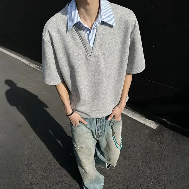 NEVER RULE vintagecleanfitPOLO