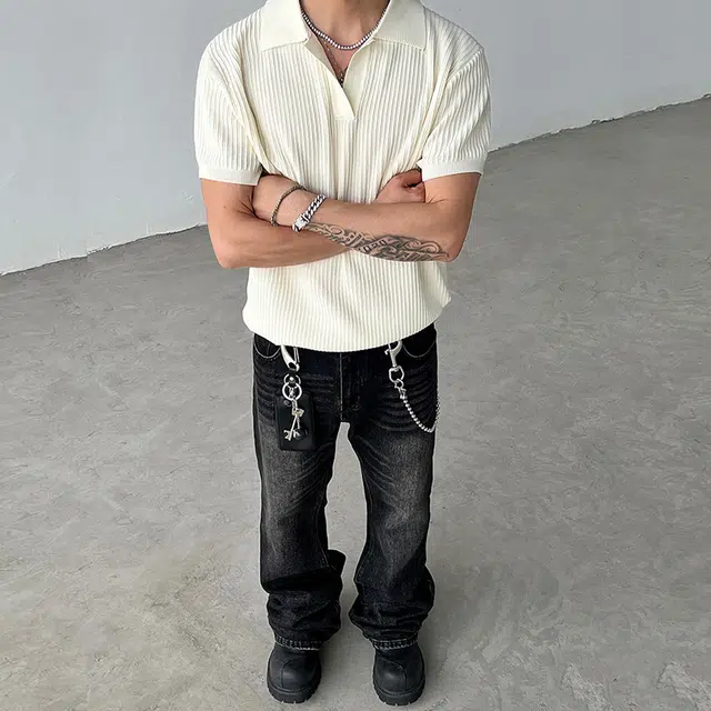 NEVER RULE vintagecleanfitPOLO