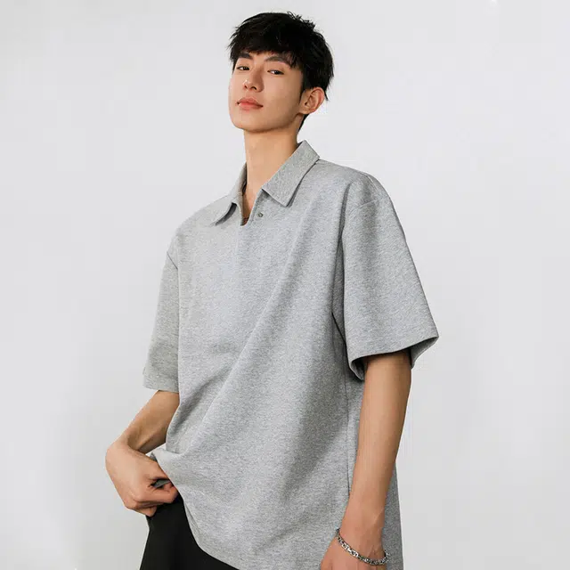 NEVER RULE vintagecleanfitPolo