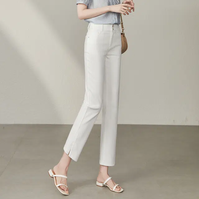 娅丽达 直筒中腰九分牛仔裤 女款