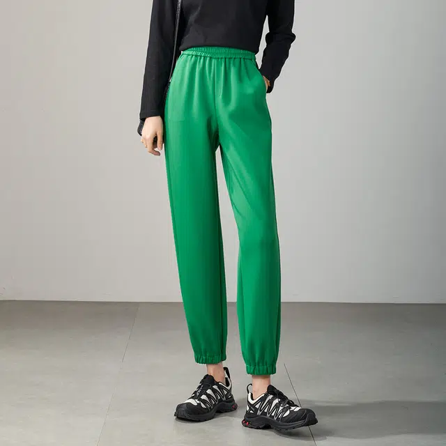 娅丽达 哈伦纯色宽松简约休闲裤 女款