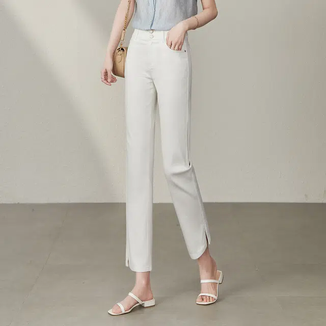 娅丽达 直筒中腰九分牛仔裤 女款