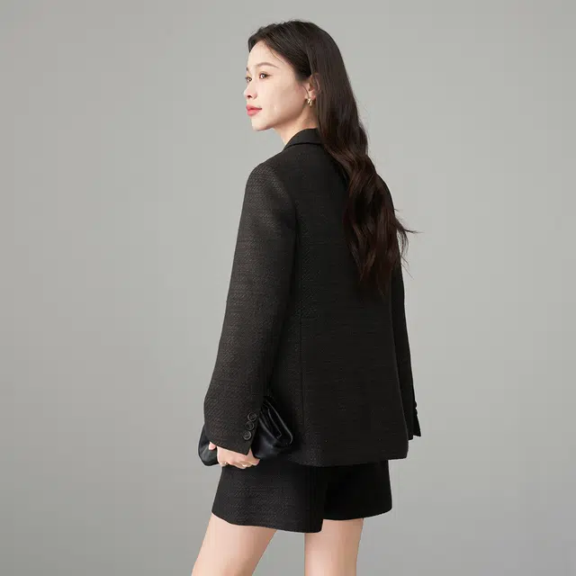 娅丽达 简约纯色双排扣时尚通勤西装 女款