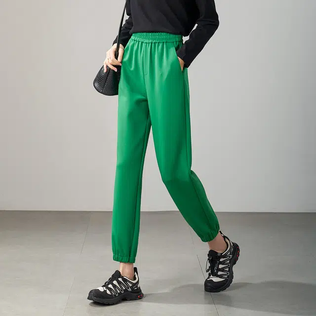 娅丽达 哈伦纯色宽松简约休闲裤 女款