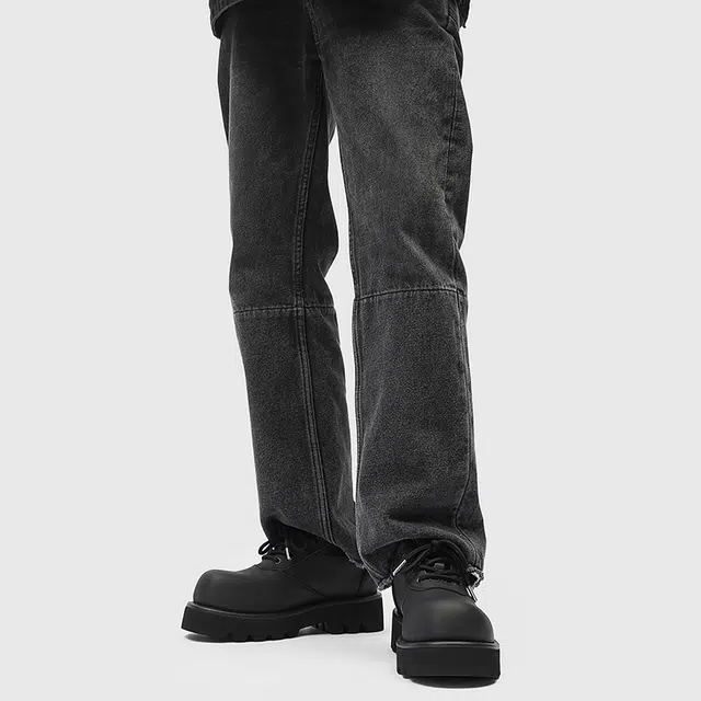 超纤皮 复古英伦风舒适百搭厚底 男士休闲 男款 黑色