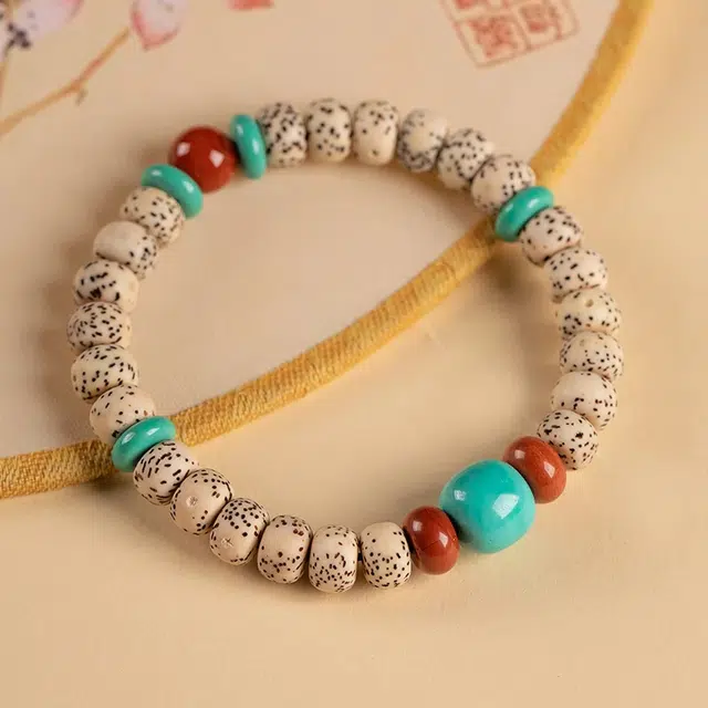 逸之璟 诸事顺利 新中式 国潮复古小众佛珠单圈简约 好事花生平安喜乐#好运 星月菩提 手串 男女同款情侣款