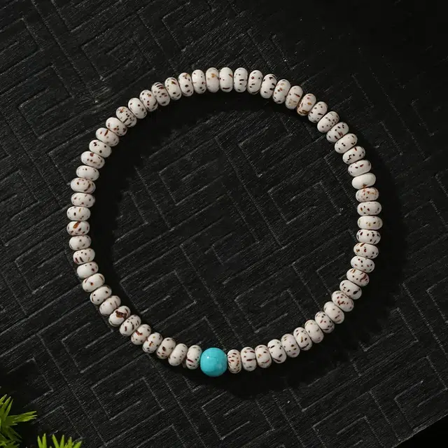 逸之璟 事业有成 新中式 国潮复古小众盘玩文玩素圈串珠单圈简约百搭素链 财运亨通好事花生#好运 星月菩提 手串 男女同款情侣款