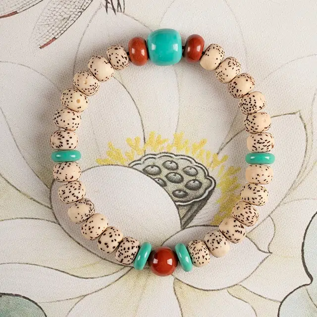 逸之璟 诸事顺利 新中式 国潮复古小众佛珠单圈简约 好事花生平安喜乐#好运 星月菩提 手串 男女同款情侣款