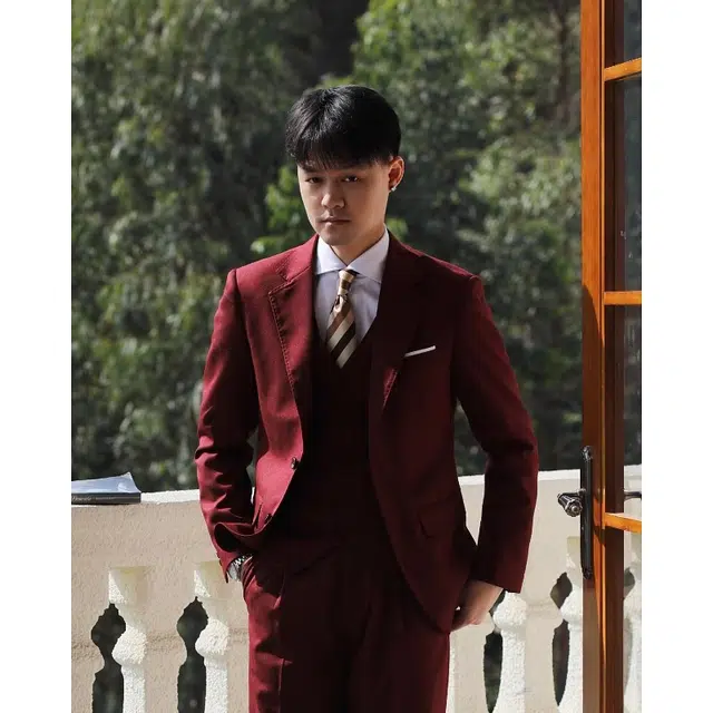 大格子与黑猫 意式复古那不勒斯西服新郎结婚男士商务正装休闲雅痞时尚绅士西装 男款