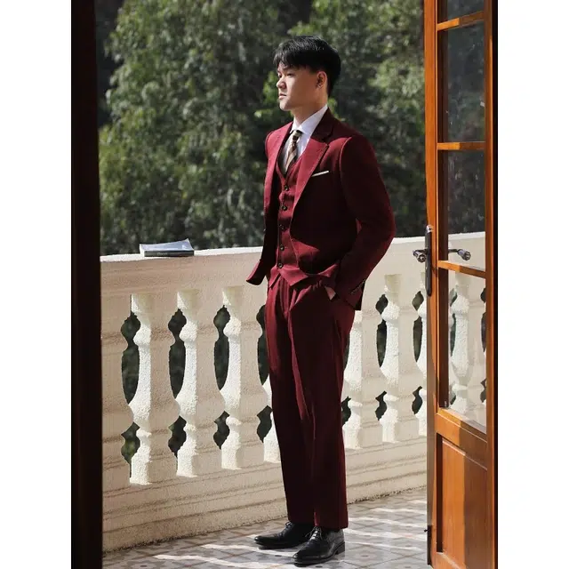 大格子与黑猫 意式复古那不勒斯西服新郎结婚男士商务正装休闲雅痞时尚绅士西装 男款