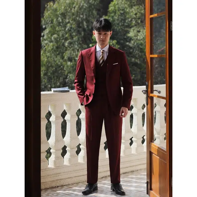 大格子与黑猫 意式复古那不勒斯西服新郎结婚男士商务正装休闲雅痞时尚绅士西装 男款