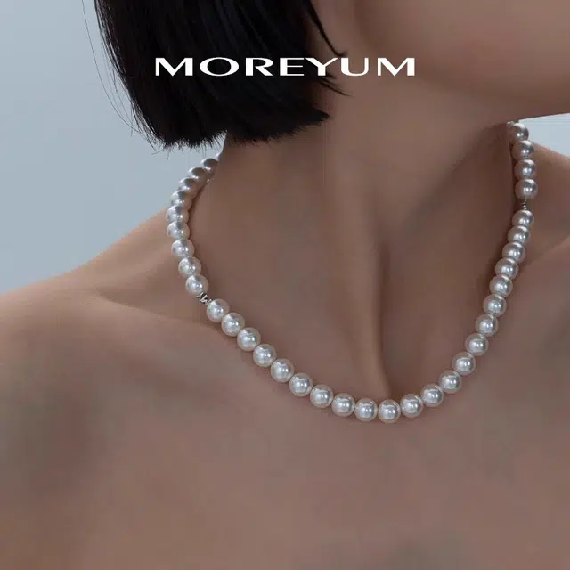 【在逃公主】 慕阳 经典复古百搭轻奢小众设计高级感锁骨链  时尚个性精致温柔优雅气质日常百搭通勤风好运 人造小米珠 项链 女款 银色