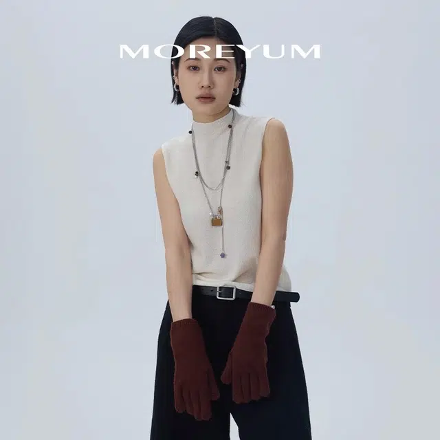 慕阳 墨语韩系长款毛衣链 小众原创简约斜挎链 潮流个性小众轻奢高级感设计 大气百搭通勤风精致配饰 双层叠戴设计  虎眼石 项链 女款