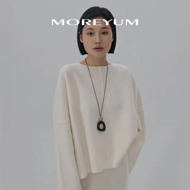 慕阳 小众简约烟雨圆圈 轻奢高级感设计气质优雅百搭 时尚个性长款日常百搭通勤 精美礼盒 可调节 树脂 项链 女款
