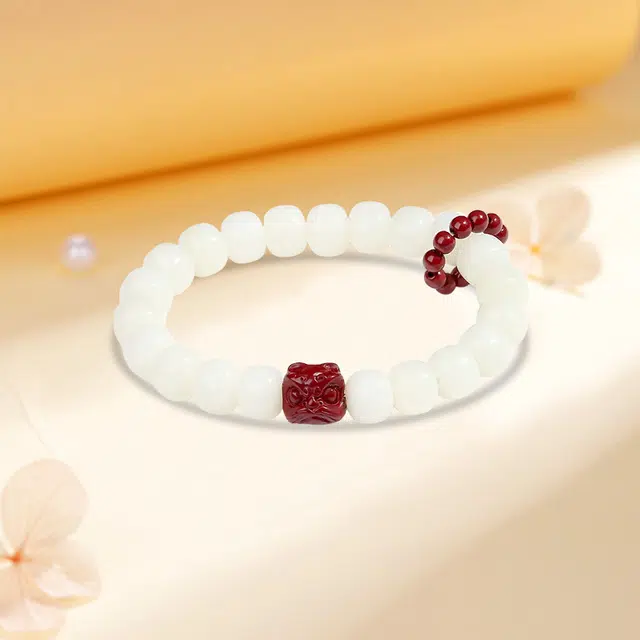 金嘉福 招财进宝 新中式平安纳福祥瑞貔貅小众设计转运珠财源滚滚时尚百搭高级感#好运 朱砂 手串 男女同款情侣款