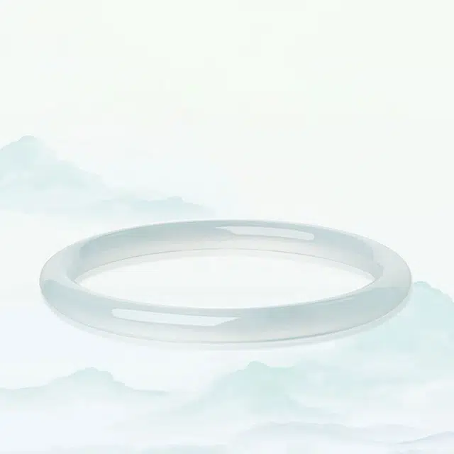 金嘉福 轻奢精致小众设计高级感 国风气质优雅日常百搭通勤 #好运 玉髓 手镯 女款