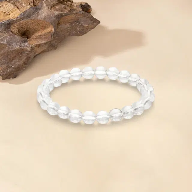 金嘉福 事业顺遂 财源流动 单圈简约时尚百搭高级转运珠#好运 白水晶 手串 男女同款情侣款