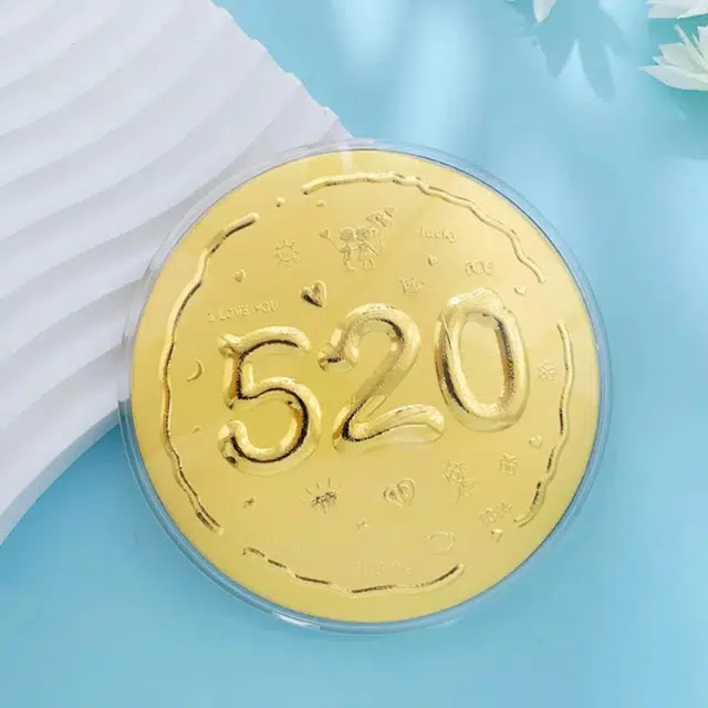 金嘉福 黄金大饼 创意个性攒钱金饼 理财储蓄收藏纪念金摆件 平安喜乐 妈妈我爱你 新婚快乐#好运 足金 按克计价 金币 男女同款情侣款