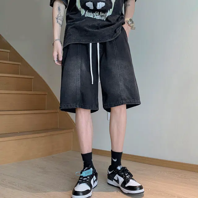 费尔岛上的猫 多风格宽松舒适百搭扎染翻领休闲短袖衬衫 男款