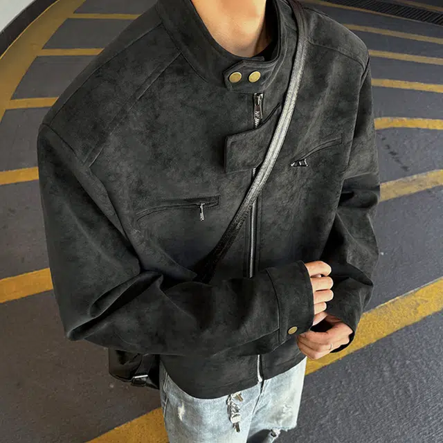 PAEFA Cleanfit PU Leather Jacket