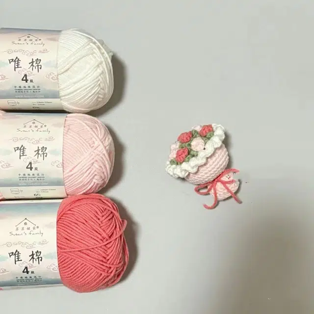 萌吉码 勾针小小玫瑰花 手工制作