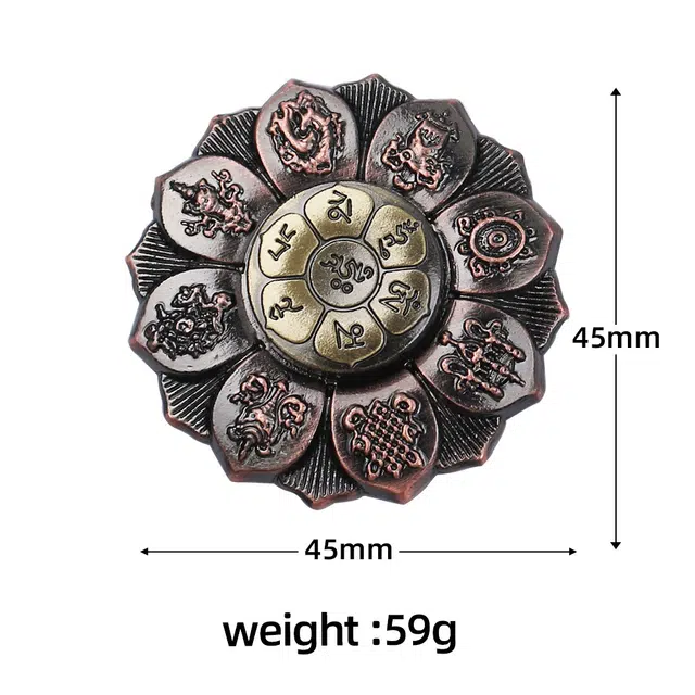 萌吉码 佛眼莲花旋转解压玩具 指尖陀螺
