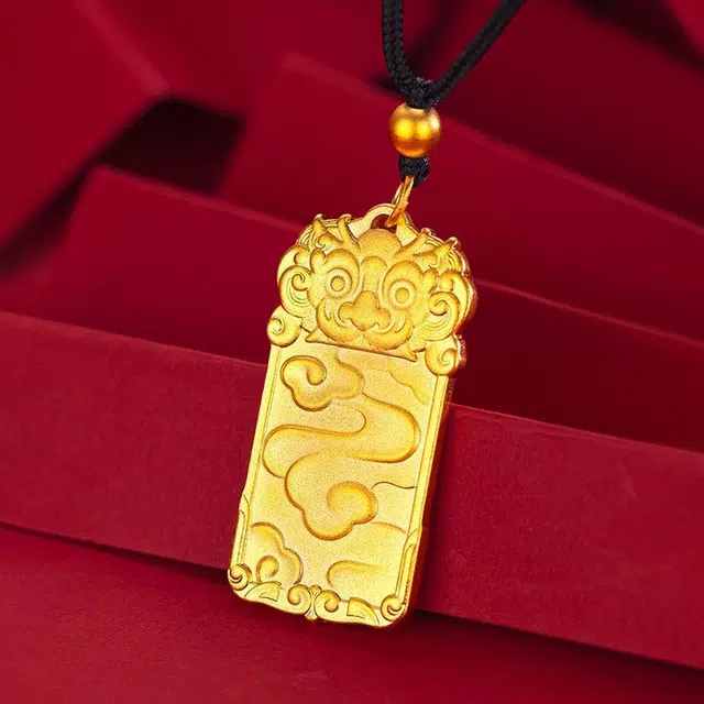 醉倾城 祥云麒麟平安无事牌 新中式国潮复古轻奢精致高级感 合金 项链 男女同款情侣款