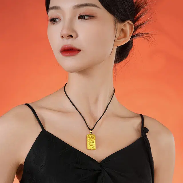 醉倾城 祥云麒麟平安无事牌 新中式国潮复古轻奢精致高级感 合金 项链 男女同款情侣款