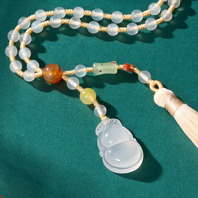 醉倾城 福禄葫芦挂饰 新中式国潮复古精致轻奢高级感 玉髓 项链 男女同款情侣款