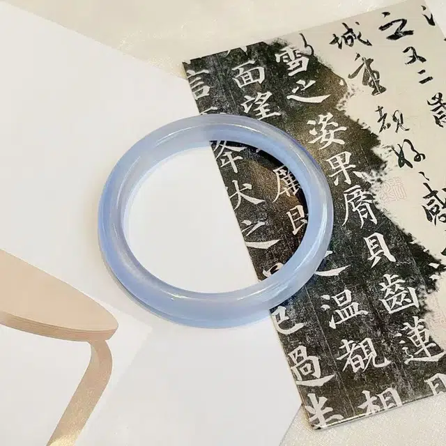 中兆珠宝 清透一步一响 精致清新古典优雅冷淡风新中式复古温柔气质设计感手饰 猫眼石 玉石手镯 女款