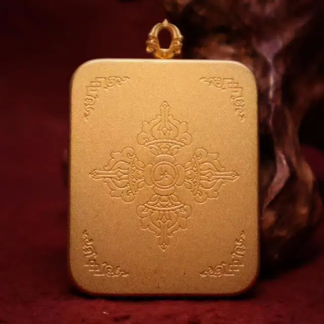 玉临门 国风吉祥好运金刚铃唐卡热贡手绘 合金 吊坠 男女同款情侣款