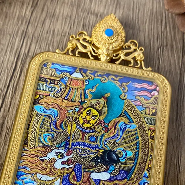 【五路财神来敲门】 玉临门 事业爆棚 升职加薪 高薪长伴 事业有成 平步青云唐卡复古民族风手工绳#好运 合金 项链 男女同款情侣款