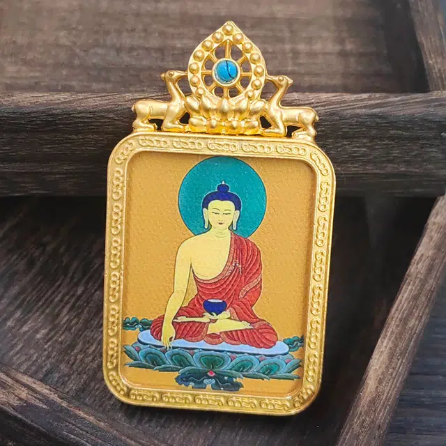玉临门 生肖顺利 本命佛 水逆绝缘体 水逆退散 福录吉样唐卡复古民族风#好运 合金 项链 男女同款情侣款