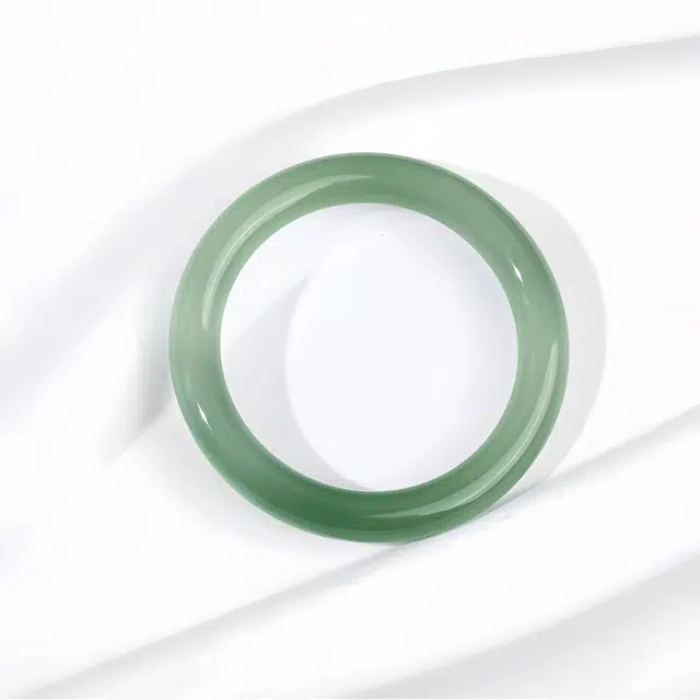 玉临门 新中式复古国潮风天青冻冰透款高级感 玉髓 玉石手镯 女款