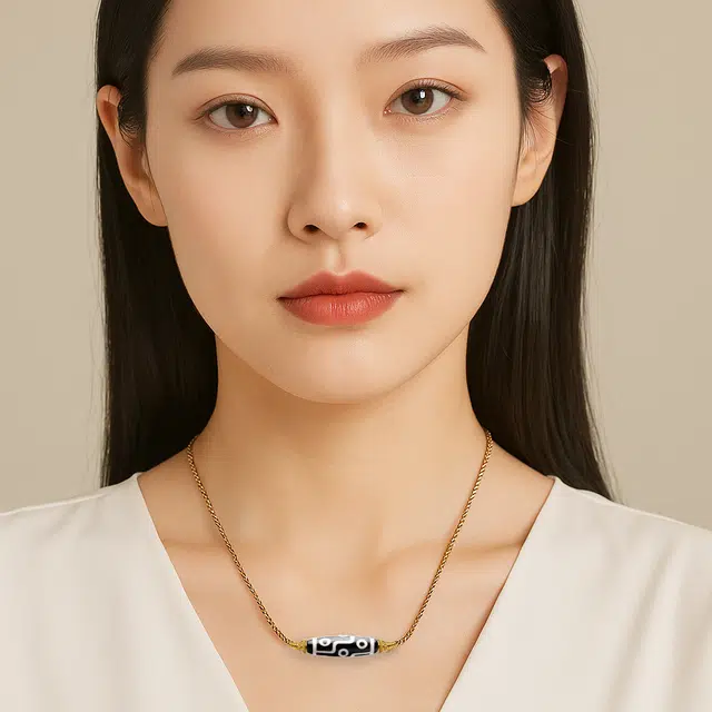 【百无禁忌百财来】 玉临门 招财转运 藏式九眼天珠手工编织绳吉祥平安国风百搭佛系挂件 顺利上岸#好运 玛瑙 项链 男女同款情侣款