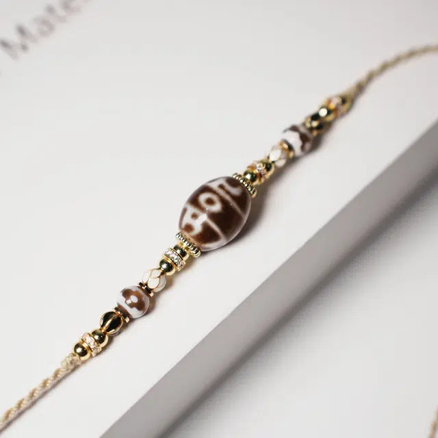 【发财的风吹不停】 玉临门 新藏式天珠风格民族风国风 福禄吉祥 时尚百搭 旺桃花#好运  玛瑙 项链 男女同款情侣款