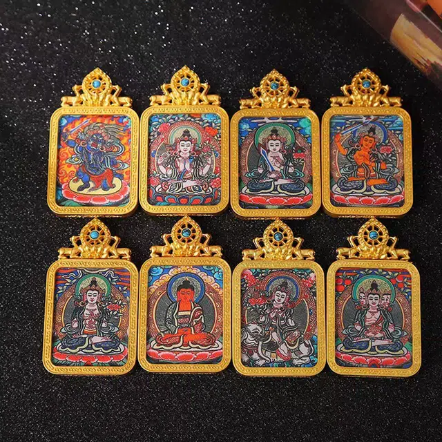 【福星高照交旺运】 玉临门 生肖顺利 本命佛 水逆绝缘体 水逆退散 福录吉样唐卡复古民族风好运 合金 项链 男女同款情侣款