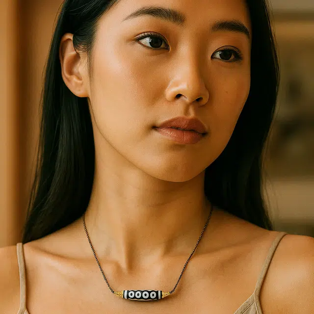 百无禁忌百财来 玉临门 招财转运藏式七眼天珠手工编织绳吉祥平安百搭佛系挂件 阖家欢乐#好运 玛瑙 项链 男女同款情侣款