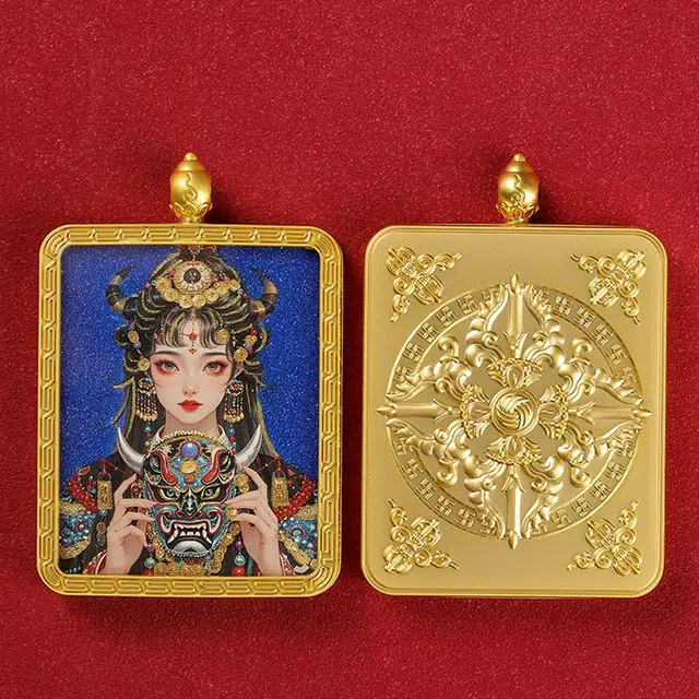 【五路财神来敲门】 玉临门 福气满满 锦上添花 时来运转 诸事顺利 前世今生唐卡复古民族风手工#好运 合金 项链 男女同款情侣款