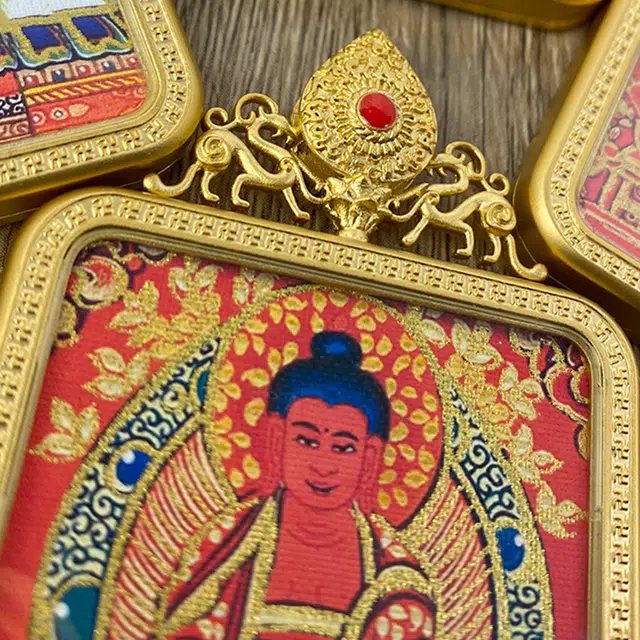 【五路财神来敲门】 玉临门 事业爆棚 升职加薪 高薪长伴 事业有成 平步青云唐卡复古民族风手工绳#好运 合金 项链 男女同款情侣款