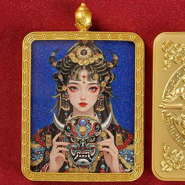 【五路财神来敲门】 玉临门 福气满满 锦上添花 时来运转 诸事顺利 前世今生唐卡复古民族风手工#好运 合金 项链 男女同款情侣款
