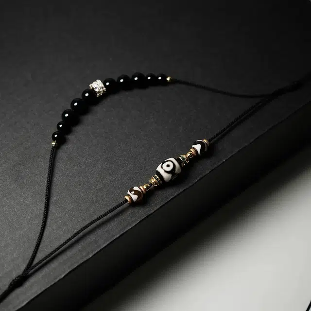 【顺风顺水人财旺】 玉临门 时来运转 藏式风格 三眼玛瑙天珠吊坠 个性配饰搭配 时尚高级感百搭#好运 玛瑙 玉石项链 男女同款情侣款