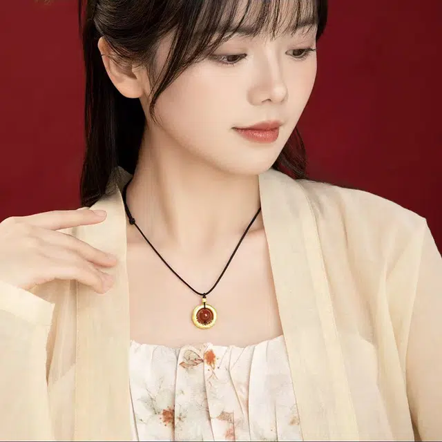 郁馨 中式美学相思豆禅意复古民族风锁骨链简约森系温柔本命年转运 水逆退散考研考试上岸#好运 菩提根 项链 男女同款情侣款
