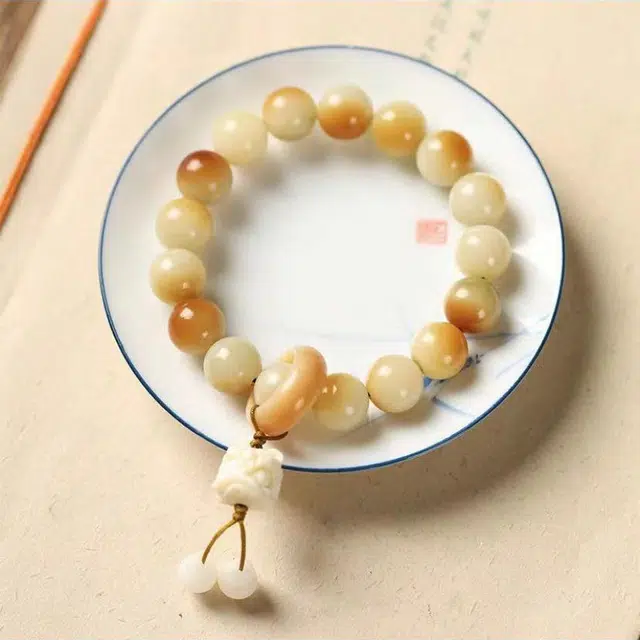 【财神庙已佑*福禄葫芦】 郁馨 双圈佛珠炭烧软萌可爱萌趣猫爪流苏吊坠平安喜乐诸事顺遂本命年转运#好运 菩提根 手串 男女同款情侣款