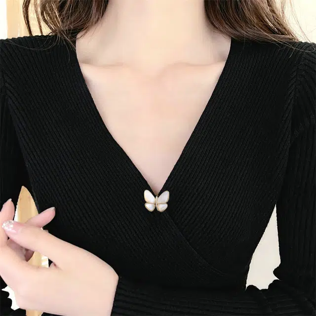 山一丸 气质装饰轻奢蝴蝶 铜 胸针 女款