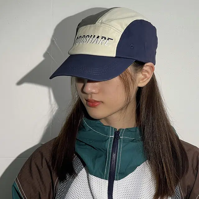 山一丸 板工装风五片帽户外运动美式复古拼色 鸭舌帽 男女同款情侣款