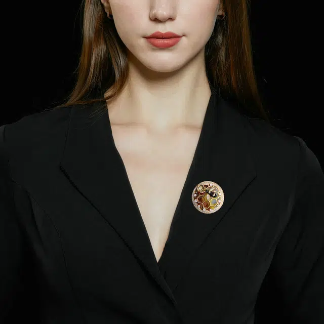 山一丸 轻奢气质复古创意个性 铜 胸针 女款